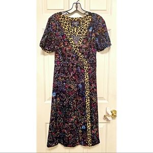 Anthropologie by Maeve Sz 4 Leopard & Floral Dress